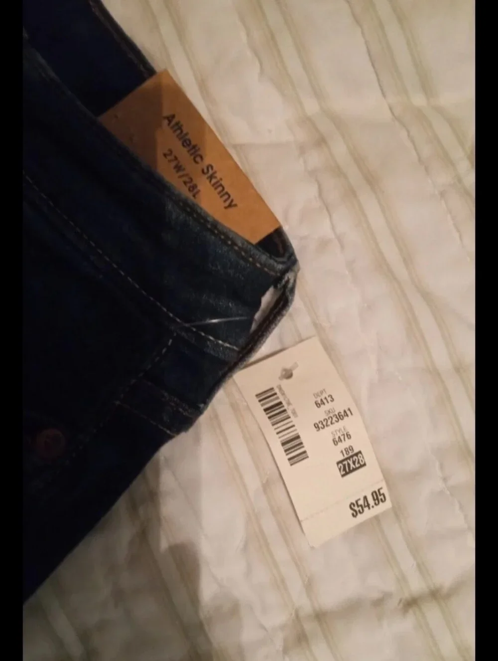 New Aeropostale Premium Max Stretch Athletic Skinny Denim Blue Jeans W27 L28